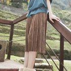 CatWorld - Pleated Velvet Midi Skirt