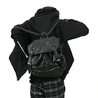 Rememberclick - Faux-Leather Buckled Backpack