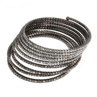 Briolette - Rhinestone Straps Bangle