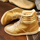 Groove9 - Patent High-Top Sneakers