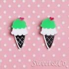 Sweet & Co. - I love ice-cream mirror stud earrings