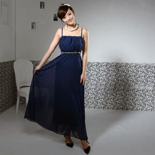 Sequined-Sash Chiffon Gown Sequined-Sash Chiffon Gown