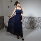 59 Seconds - Sequined-Sash Chiffon Gown