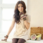 Tokyo Fashion - Short-Sleeve Bow-Pocket Knit Tunic