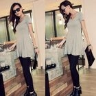 PUFFY - Ruffled-Hem Short-Sleeve Dress