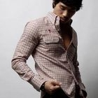 Green Banana - Embroidered Long-Sleeve Mini Plaid Shirt