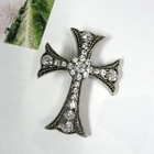 OWL Fashion - Rhinestone Cross Brooch