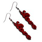 Sweet & Co. - Sweet Red Glitter Love Dangle Earrings