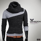 DANGOON - Turtleneck Color-Block Knit Top 