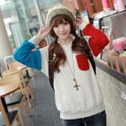 CLICK - Contrast Knit-Sleeve Pullover