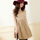 Tokyo Fashion - Tweed-Panel Sleeveless Dress