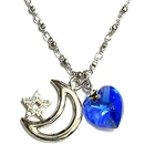 6thJune - Starry Moon September Birthstone Necklace - Sapphire