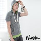 NanNom - Short-Sleeve Hooded Pullover