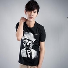 Sha 2 Shop - Scoop Neck Short-Sleeve Print Tee