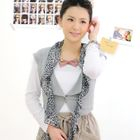 prischu essentials - Inset Leopard Print Scarf Cropped Cardigan