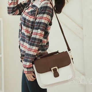 Two-Tone Flap Satchel Two-Tone Flap Satchel