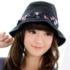 59 Seconds - Floral-Trim Straw Hat