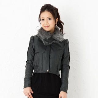 Cropped Jacket with Neck Warmer