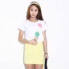 Secret;BB - Band-Waist Lace Miniskirt