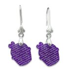 Sweet & Co. - I Love Cupcakes Mirror Violet Charm Earrings