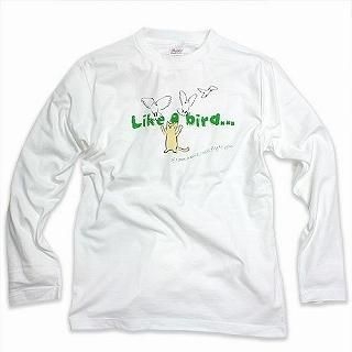 Crewneck Long Sleeve Tee - 'Like a bird'