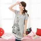 59 Seconds - Girl Print Lace-Hem Dress