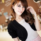 Tokyo Fashion - Ruched Sleeve Cropped Cardigan