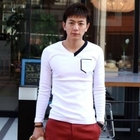 VINTAGE BROTHERS - Long-Sleeve V-Neck T-Shirt