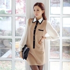 STYLEKELLY - Contrast Collar Shirtdress