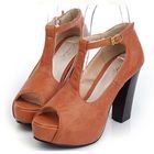 Smoothie - T-Strap Peep-Toe Pumps