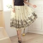 Tokyo Fashion - Patterned Mesh Midi Skirt
