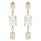 Keleo - 18K White & Yellow Gold Dangling Earrings