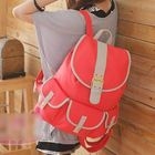 PG Beauty - Contrast-Trim Buckled Backpack