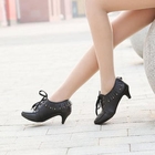 Smoothie - Studded Fringed Lace-Up Shoe Boots