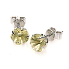 Bellini - Flower Blossom Lemon Quartz Stud Earrings