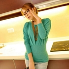 Jack Grace - Dolman Sleeve Tube-Hem Pleated Top
