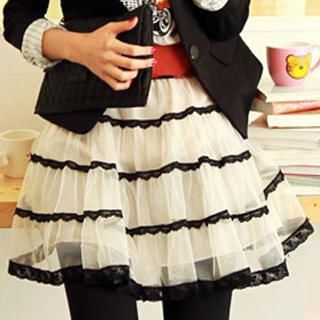 Lace Hem Tulle Skirt Lace Hem Tulle Skirt