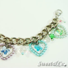 Sweet & Co. - Sweet Green Candy Hearts & Butterfly Garden Bracelet