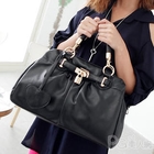 PG Beauty - Padlock-Accent Shirred Handbag