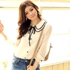 Tokyo Fashion - Layered-Collar Piped Blouse