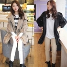 MOUL STYLE - 3/4-Sleeve Drawstring-Hem Jacket 