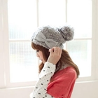 Tokyo Fashion - Beaded-Bow Pompom-Accent Beanie