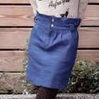 ZOO - High-Waist Denim Skirt