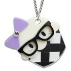 Sweet & Co. - XL Miss Preppy Cupcake Mirror Long Necklace