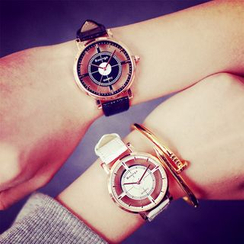 InShop Watches - Faux Leather Strap Watch InShop Watches - Faux Leather Strap Watch