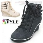 Marcella - High-Top Wedge Sneakers
