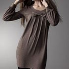 Moonbasa - Bow-Accent Pleated Tunic