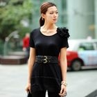 59th Street - Tulle-Hem Corsage Detail Tunic(Belt not Included)