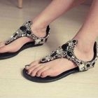 Mancienne - Jeweled Thong Sandals