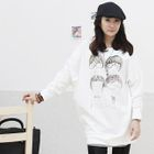 SDKING - Dolman-Sleeve Long Print Tee